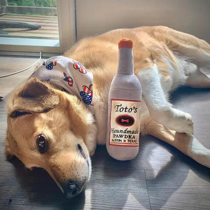 Vodka Design Plushie Toy for Dog, Sounding Plush Dog Paw Toy, Dog Supplies, Pet Toys