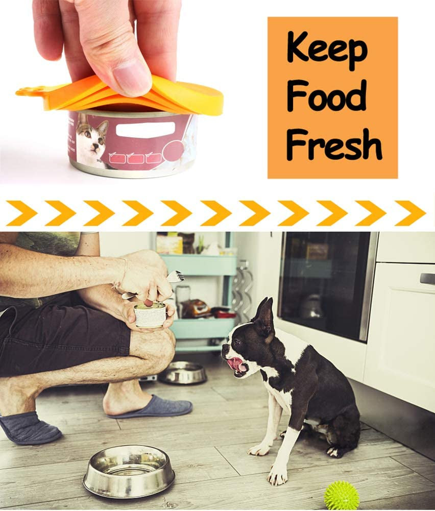 Pet Food Can Cover Silicone Can Lids for Dog and Cat Food(Universal Size)