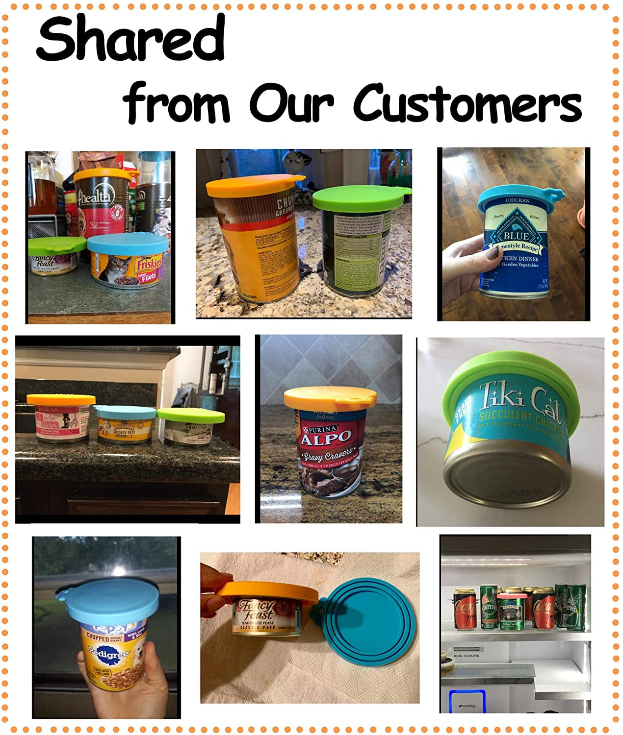 Pet Food Can Cover Silicone Can Lids for Dog and Cat Food(Universal Size)