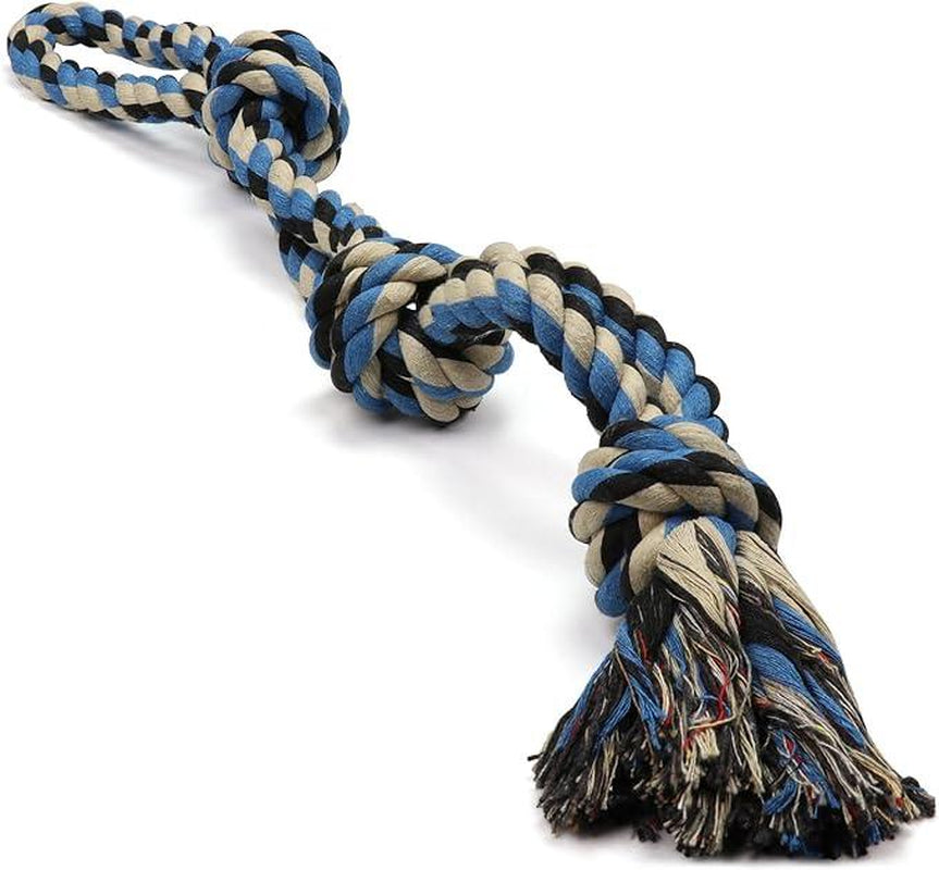 XL Dog Rope Toy for Aggressive Chewers - Dog Toy,Dog Rescue, Large Dog Toys, Durable Dog Toys for Aggressive Chewers, Nearly Indestructible Dog Toys for Aggressive Chewers, Blue