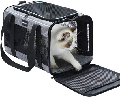 17.5X11X11 Inches Cat, Dog Carrier for Pets up to 16 Lbs, Soft-Sided Cat Bag Animal Carriers Travel Puppy Carry as a Toy of Fabric Pet Home