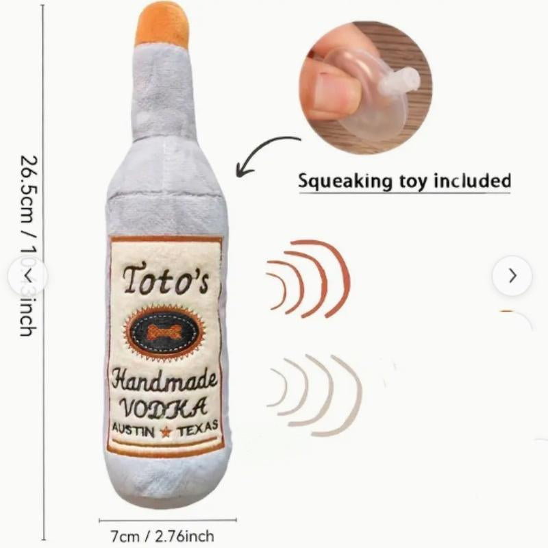 Vodka Design Plushie Toy for Dog, Sounding Plush Dog Paw Toy, Dog Supplies, Pet Toys
